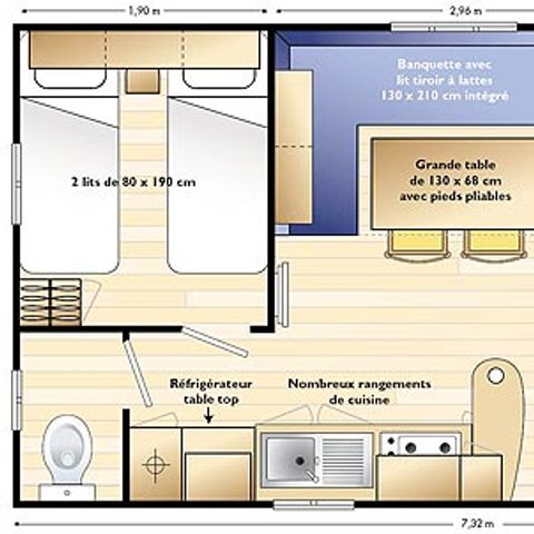 MOBILHOME 4 personnes - Confort