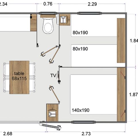 MOBILHOME 4 personnes - Cabane