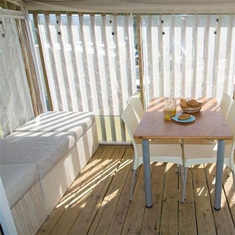 TENTE TOILE ET BOIS 5 personnes - Lodge hybride | 2 Ch. | 4/5 Pers. | 1 SDB | Clim.