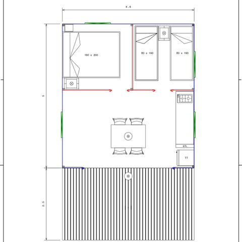 CANVAS AND WOOD TENT 4 people - NEW// Woodlodge Comfort Tent 23m² (2bed - 4pers) - without sanitary facilities