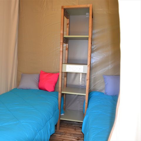 CANVAS AND WOOD TENT 4 people - NEW// Woodlodge Comfort Tent 23m² (2bed - 4pers) - without sanitary facilities