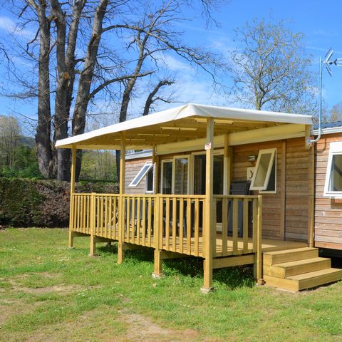 Stacaravan 6 personen - NIEUW// Mobile-home Premium 40m² (3bed-6pers) + 2 badkamers + TV + LV + Plancha