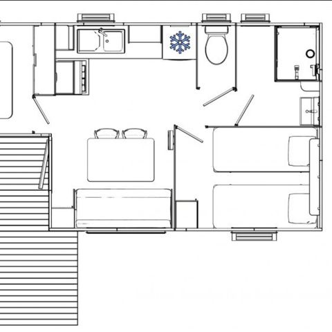 MOBILHOME 4 personas - FAMILY PREMIUM 28m