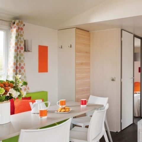 MOBILHOME 4 personnes - Confort 25m² (2 chambres) + TV + Terrasse intégrée - Arrivée Dimanche