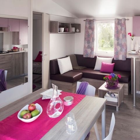 MOBILHOME 6 personnes - Standard 32m² (3 chambres) + TV + Terrasse Couverte - Arrivée Dimanche