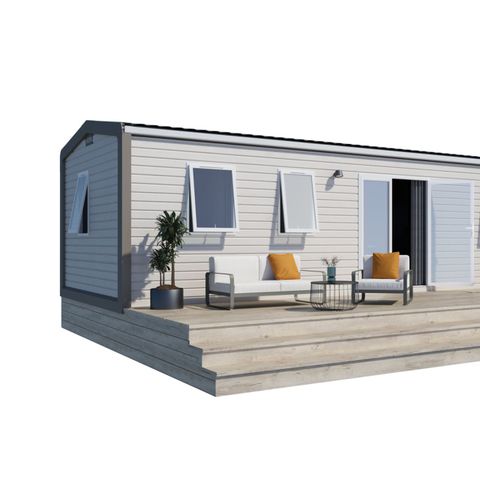 MOBILE HOME 6 people - Premium 32m² (3 bedrooms) + Covered terrace + TV + Air conditioning