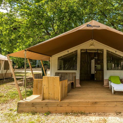 TENTE TOILE ET BOIS 5 personnes - Luxe safaritent