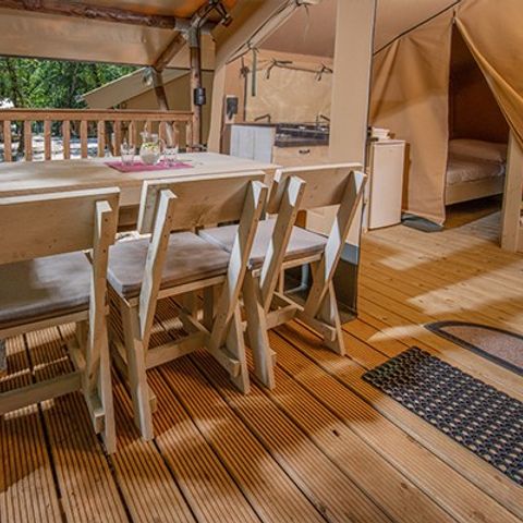 TENTE TOILE ET BOIS 5 personnes - Eco Lodge | 2 Ch. | 4/5 Pers. | Sans SDB