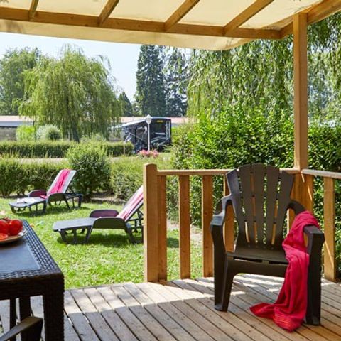 STACARAVAN 6 personen - Mobile-home | Premium Azure | 3 slaapkamers | 6 pers. | Verhoogd terras | Airconditioning