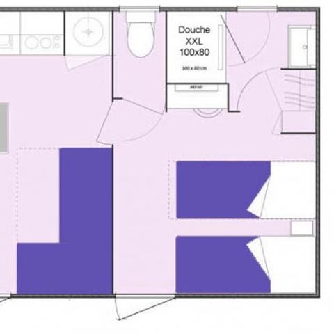 MOBILHOME 4 personas - CHALÉ PREMIUM