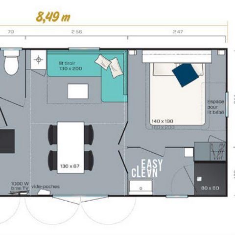 MOBILHOME 4 personnes - PREMIUM