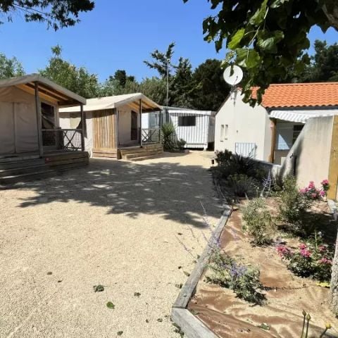 TENTE TOILE ET BOIS 5 personnes - Tente Lodge Sahari 3 Pièces 5 Personnes Sans Sanitaire