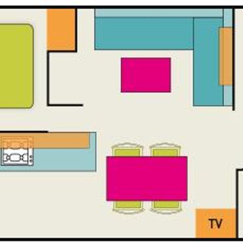 CASA MOBILE 5 persone - Casa mobile Olympe Confort 2 camere da letto