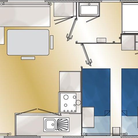 MOBILHOME 4 personas - CONFORT EN CASA DE CAMPO