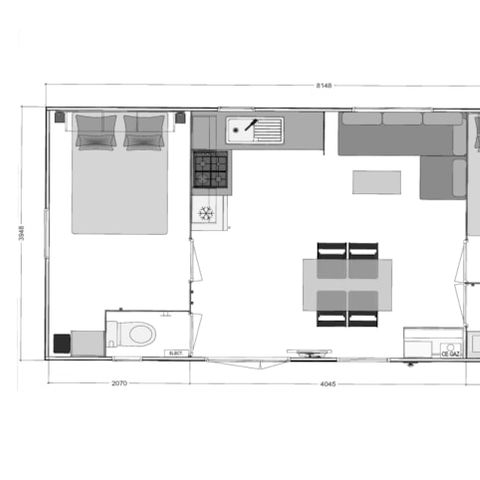 MOBILHOME 6 personnes - COTTAGE PRESTIGE 3 chambres