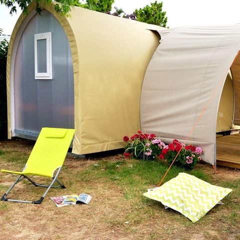 TENDA IN TELA E LEGNO 4 persone - Coco Sweet 2 camere da letto