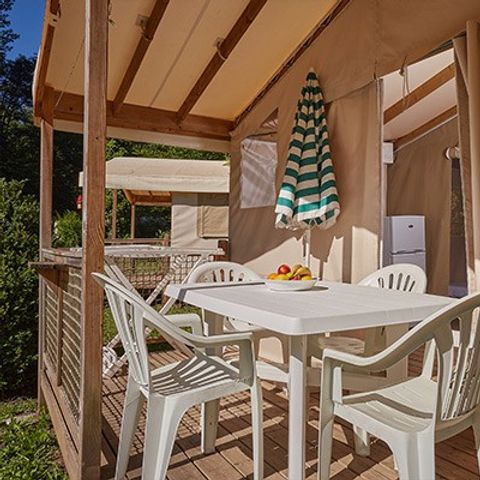 TENDA IN TELA E LEGNO 5 persone - Eco Lodge | 2 Camere da letto | 4/5 Persone | Senza bagno