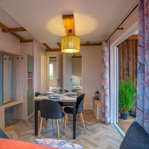 CHALET 4 people - Chalet Cannelle Premium 26.5m² 2 bedrooms + TV + LV + Covered terrace + air conditioning