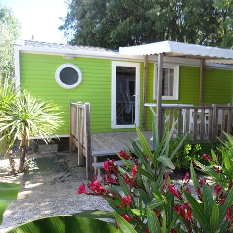 MOBILHOME 4 personnes - LITCHI -26 m²- 2 chambres- terrasse semi-couverte de 12m²