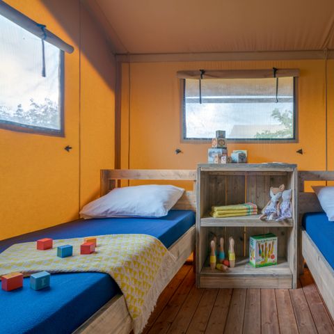 Safaritent 6 personen - Glamping Woody Lodge 3, Kamers zonder sanitair