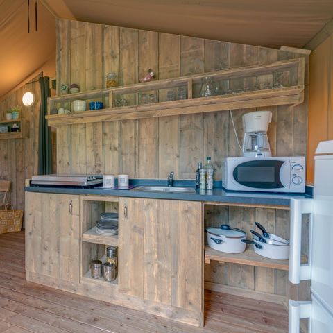 SafariZelt 6 Personen - Glamping Woody lodge 3, Zimmer ohne Sanitäranlagen