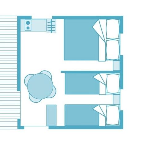 BUNGALOW TOILÉ 4 personnes - Bungalow toilé | 2 Ch. | 4 Pers. | Sans SDB