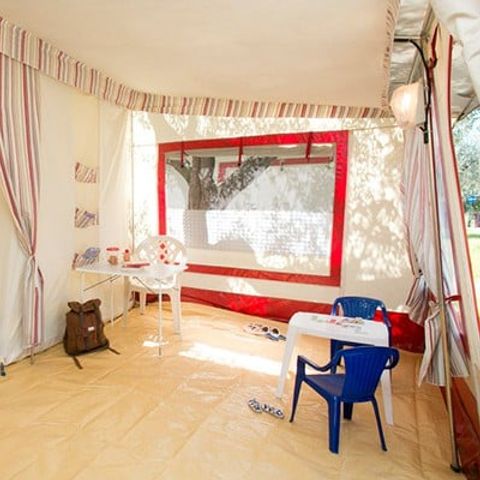 BUNGALOWTENT 4 personen - Canvas bungalow | 2 slaapkamers | 4 pers. | Geen badkamer