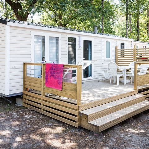 Stacaravan 6 personen - Mobile-home | Comfort | 3 slaapkamers | 6 pers. | Verhoogd terras niet overdekt | Airconditioning