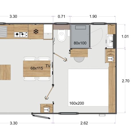 MOBILHOME 4 personas - MH2 DE PIE