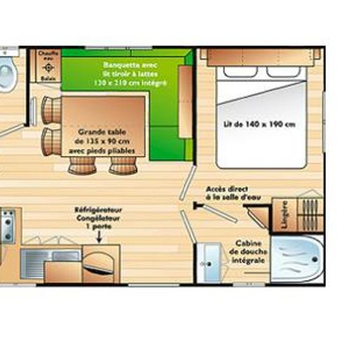 MOBILHOME 8 personas - Familia Confort+ 32m