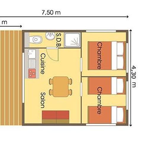 CANVAS AND WOOD TENT 4 people - Cabane Confort Lodge on stilts 32m².