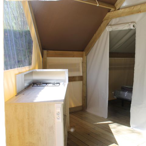 CANVAS AND WOOD TENT 4 people - Ecolodge comfort 21m² (without sanitary facilities)