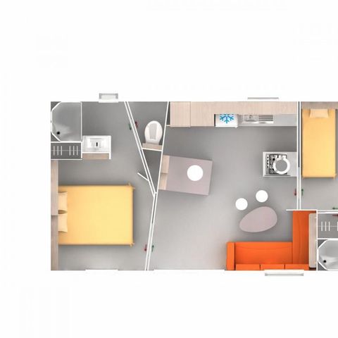 CASA MOBILE 5 persone - Premium climatizzato 40m².