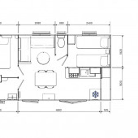 MOBILHOME 6 personas - Trigano 2 Habitaciones Aire Acondicionado 4/6 pers