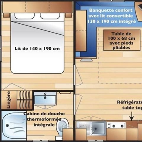 MOBILHOME 2 personas - Mobil home Eco 1bed 2 personas