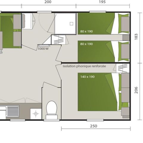 CASA MOBILE 4 persone - Casa mobile Comfort 2bed 4p Bay