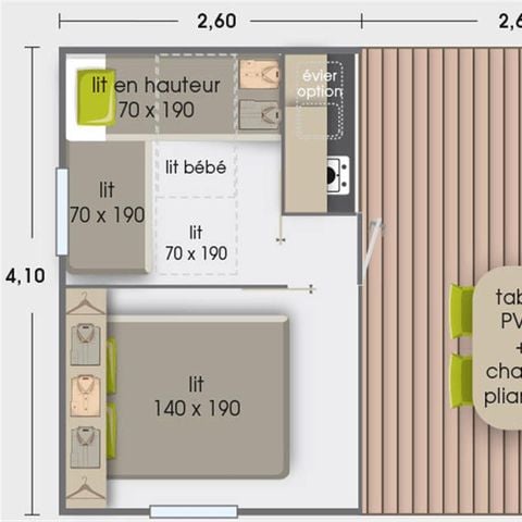 Safaritent 5 personen - Eco 2 persoons 5 persoons tent