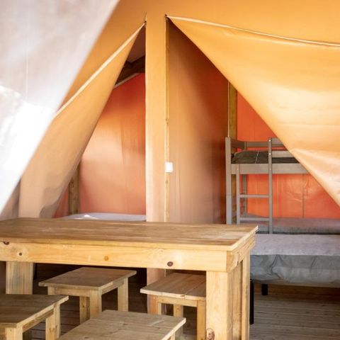 TENDA IN TELA E LEGNO 5 persone - Lodge con 2 camere da letto