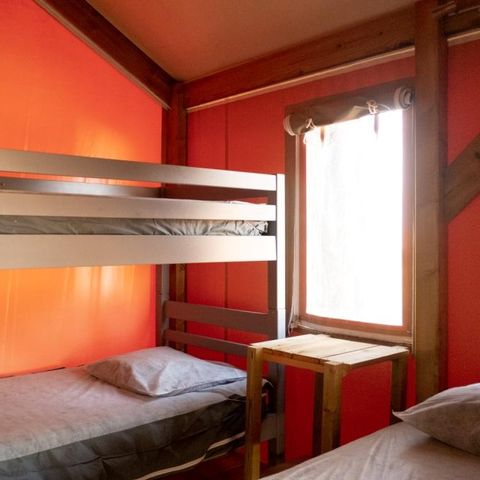 TENTE TOILE ET BOIS 5 personnes - Lodge 2 chambres