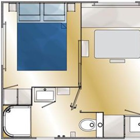 MOBILHEIM 2 Personen - Komfort 1 Zimmer + Terrasse - Meerblick