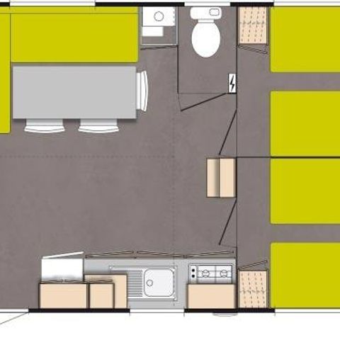 MOBILE HOME 6 people - Eco 3 bedrooms + terrace - economic