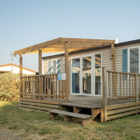 Stacaravan 4 personen - Eco 2 slaapkamers + terras - economisch