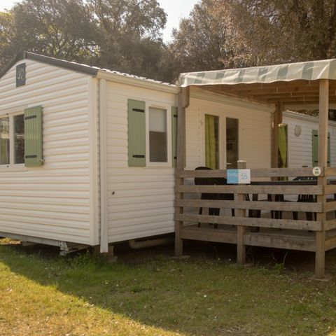 Stacaravan 4 personen - Eco 2 slaapkamers + terras - economisch