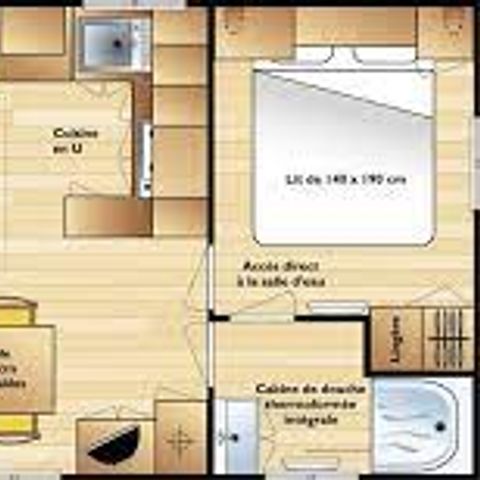 MOBILHOME 4 personas - MH Confort Medieval 2bed 4 pers