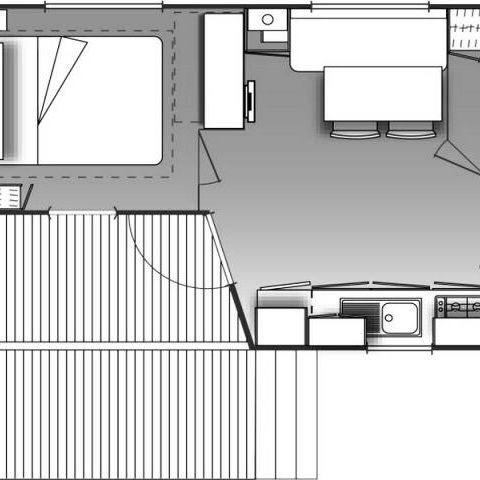 MOBILHOME 4 personas - Confort Plus 3 Habitaciones 4 Personas