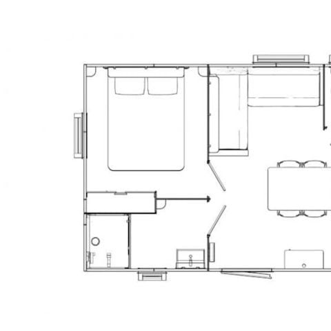 MOBILHOME 4 personas - Acogedora Casa Flor 29m² (2bed - 4 pers) + TV + LV