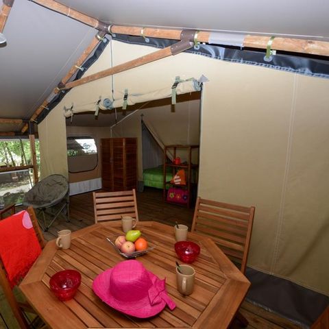 CANVAS AND WOOD TENT 5 people - SAFARI LODGE without sanitary facilities