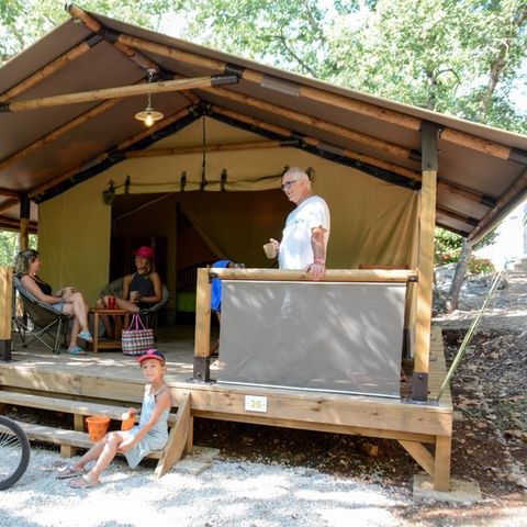 TENTE TOILE ET BOIS 5 personnes - SAFARI LODGE  sans sanitaires