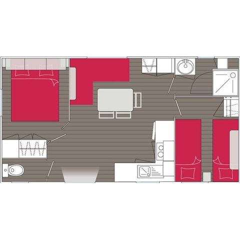 MOBILHOME 5 personas - OAKLEY MH2 27 m