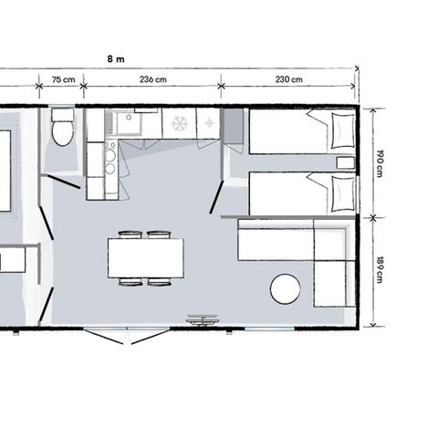 MOBILHEIM 6 Personen - O'HARA - 2 Schlafzimmer